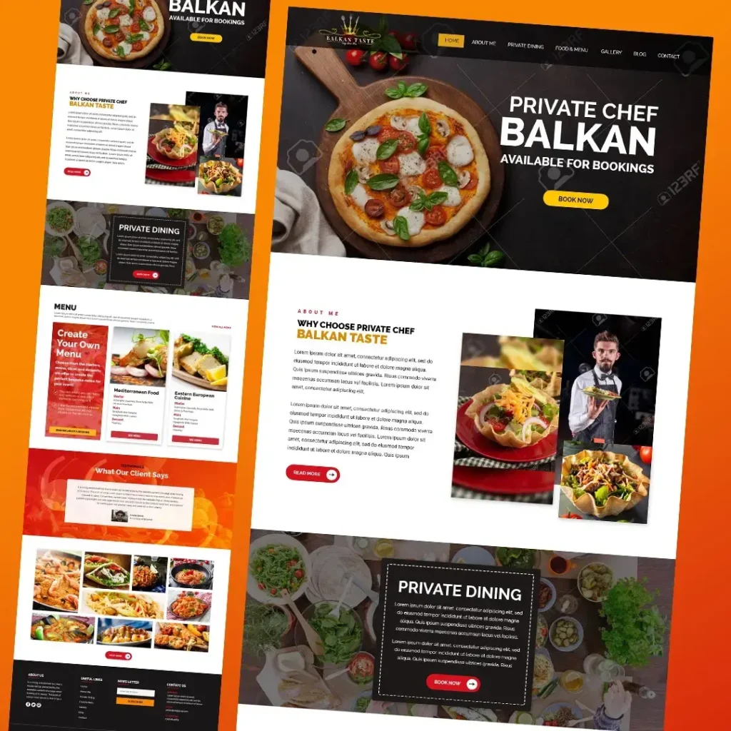 Best Restaurant website design Kolkata West Bengal