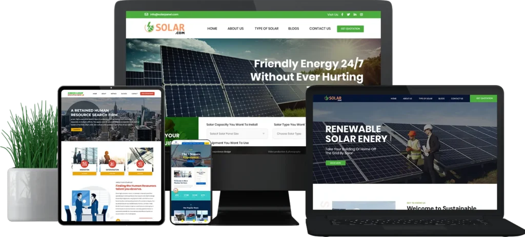 Solar Panel website design Kolkata India