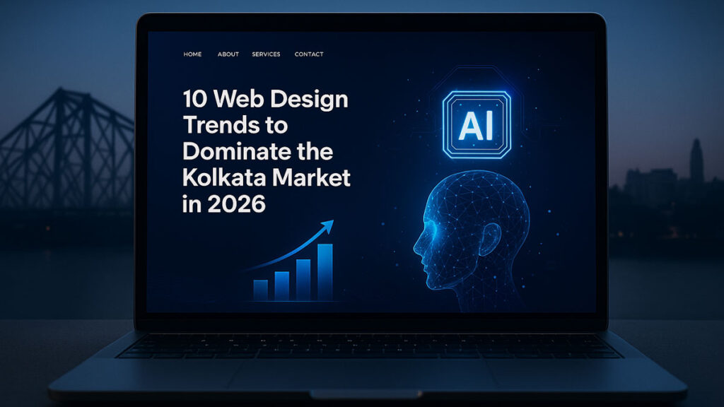 10 Web Design Trends Kolkata 2026 – Futuristic design mockup for local businesses in Kolkata