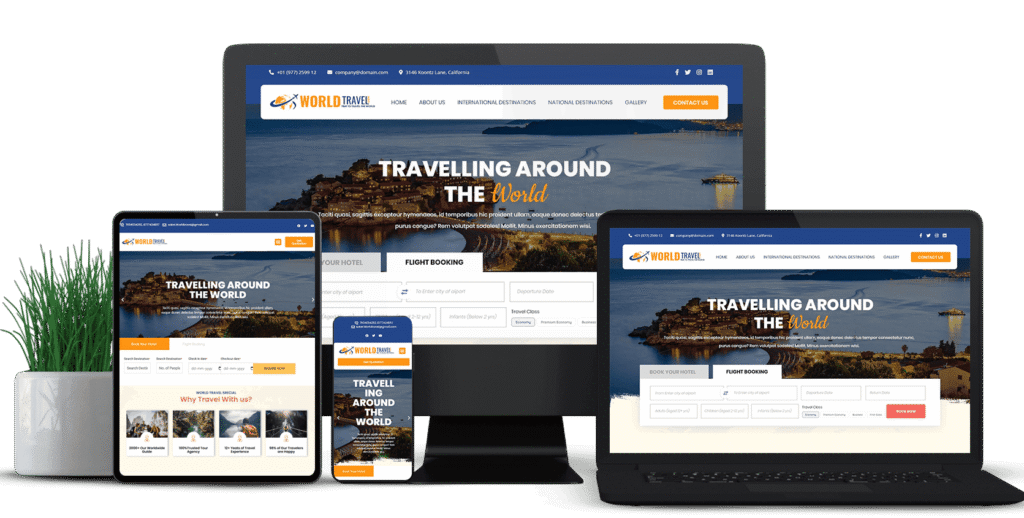 Custom Tour and Travel Website Design with Easy Booking System UI