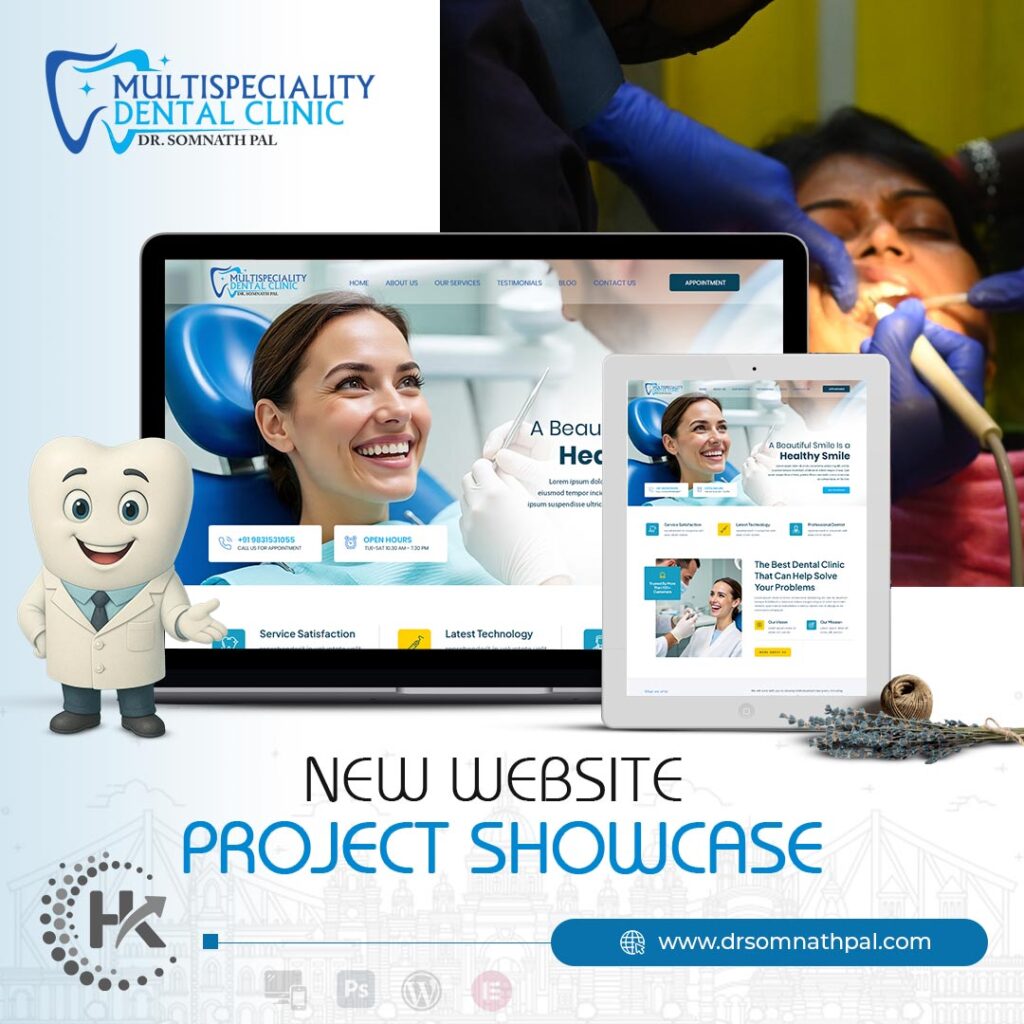 Best Dental Clinic Website Development project showcase with online appointment booking feature